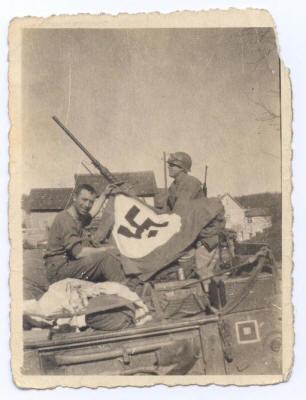 Dad's Captured Nazi Flag